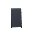 Meuble d'appoint East End en denim brossé, blanc et noir