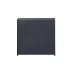 Meuble d'appoint East End en denim brossé, blanc et noir