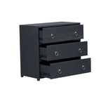 Meuble d'appoint East End en denim brossé, blanc et noir