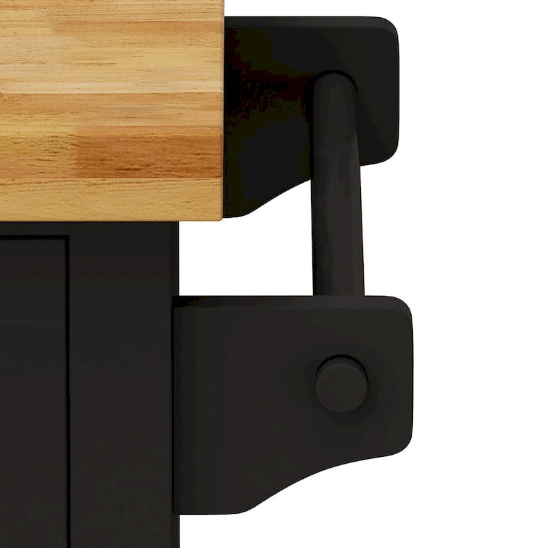 Chariot de cuisine en MDF avec 4 portes et 2 tiroirs, étagère à épices, porte-serviettes