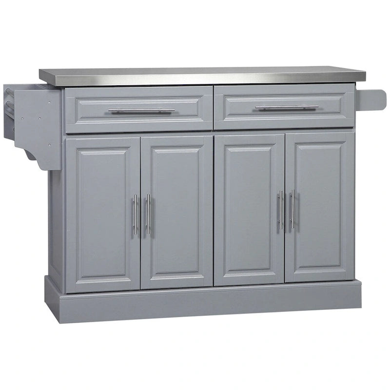 Îlot de cuisine roulant avec rangement, chariot de cuisine portable