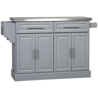 Îlot de cuisine roulant avec rangement, chariot de cuisine portable