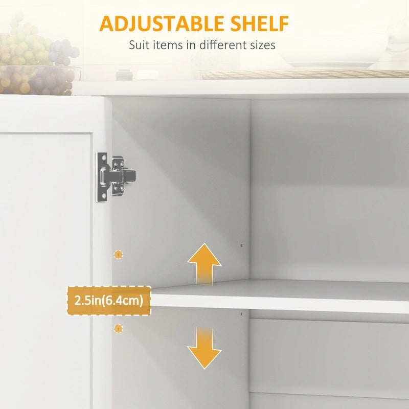 Îlot de cuisine roulant de 50,5 cm avec tiroir, 3 placards, plan de travail en inox, étagère à épices et porte-serviettes.