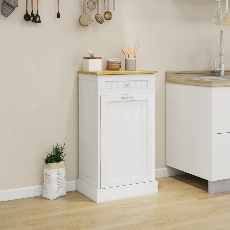 One Drawers and One-Compartment Tilt-Out Trash Cabinet Kitchen Trash Cabinet, suitable for Kitchen