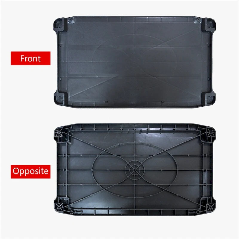 Chariot de cuisine mobile en plastique épais à 3 couches avec cadre en métal