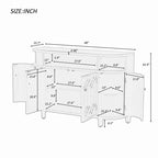 Armoire de rangement 48W à quatre portes et étagères réglables - Non applicable