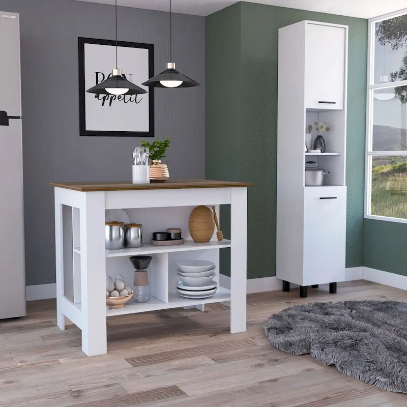 Ensemble de cuisine TUHOME Houston 2 pièces avec îlot et garde-manger - Non disponible