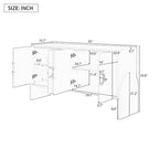 Armoire de rangement de 33,80 po de hauteur avec étagères réglables