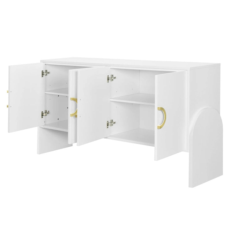 Armoire de rangement de 33,80 po de hauteur avec étagères réglables