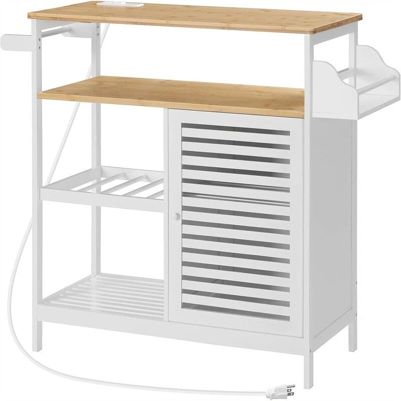 Table à café à 4 niveaux avec support pour micro-ondes - 15,7 cm (P) x 31,4 cm (L) x 33,6 cm (H)