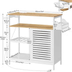 Table à café à 4 niveaux avec support pour micro-ondes - 15,7 cm (P) x 31,4 cm (L) x 33,6 cm (H)