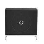Accent Cabinet with Solid Wood Veneer and Metal Leg Frame - 34L x 15.5W x 31.9H