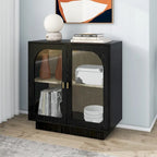2 Storage Cabinet with Glass Door for Living Room,Dining Room,Study