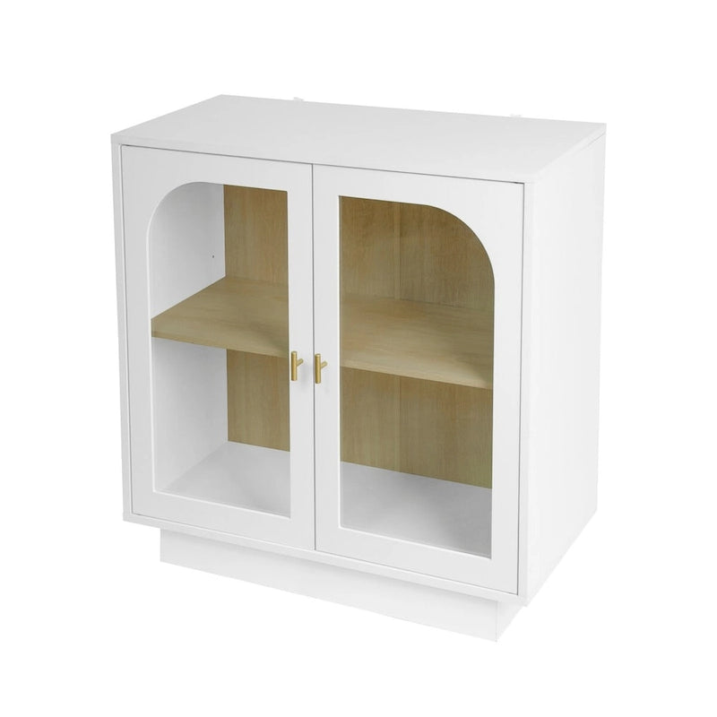 2 armoires de rangement avec porte vitrée pour salon, salle à manger, bureau