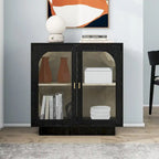 2 armoires de rangement avec porte vitrée pour salon, salle à manger, bureau