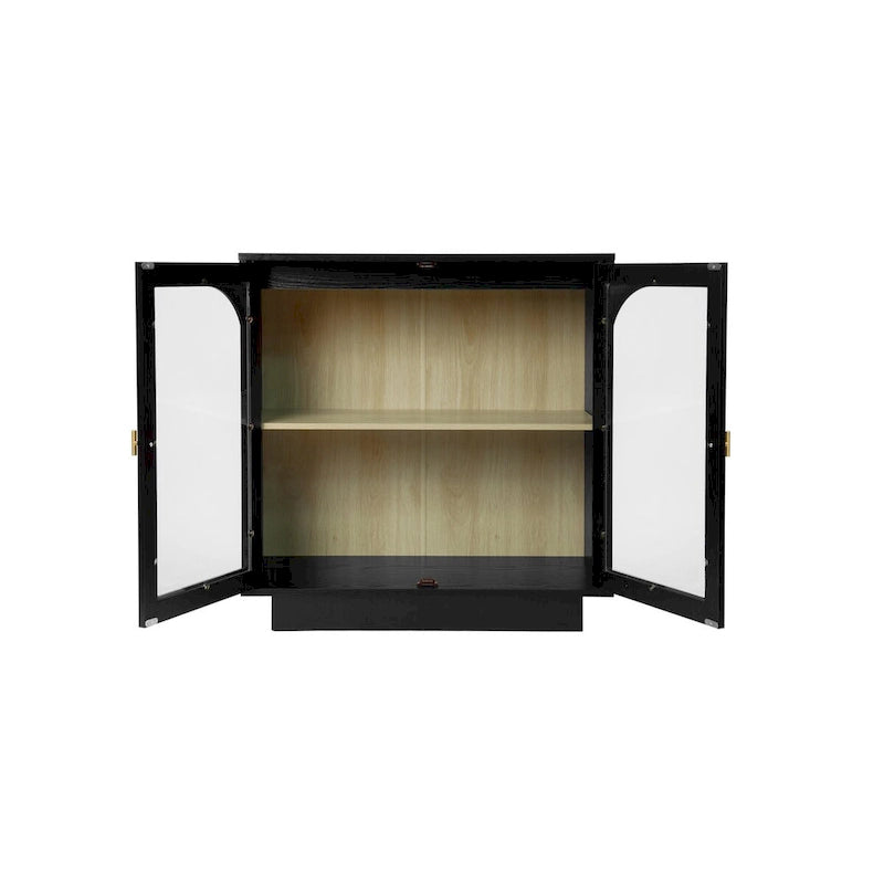 2 armoires de rangement avec porte vitrée pour salon, salle à manger, bureau