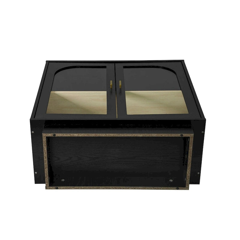 2 armoires de rangement avec porte vitrée pour salon, salle à manger, bureau