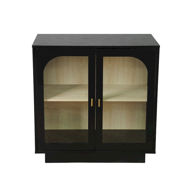 2 armoires de rangement avec porte vitrée pour salon, salle à manger, bureau