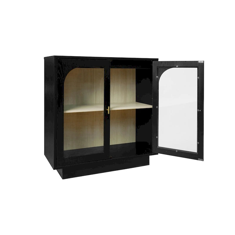 2 armoires de rangement avec porte vitrée pour salon, salle à manger, bureau