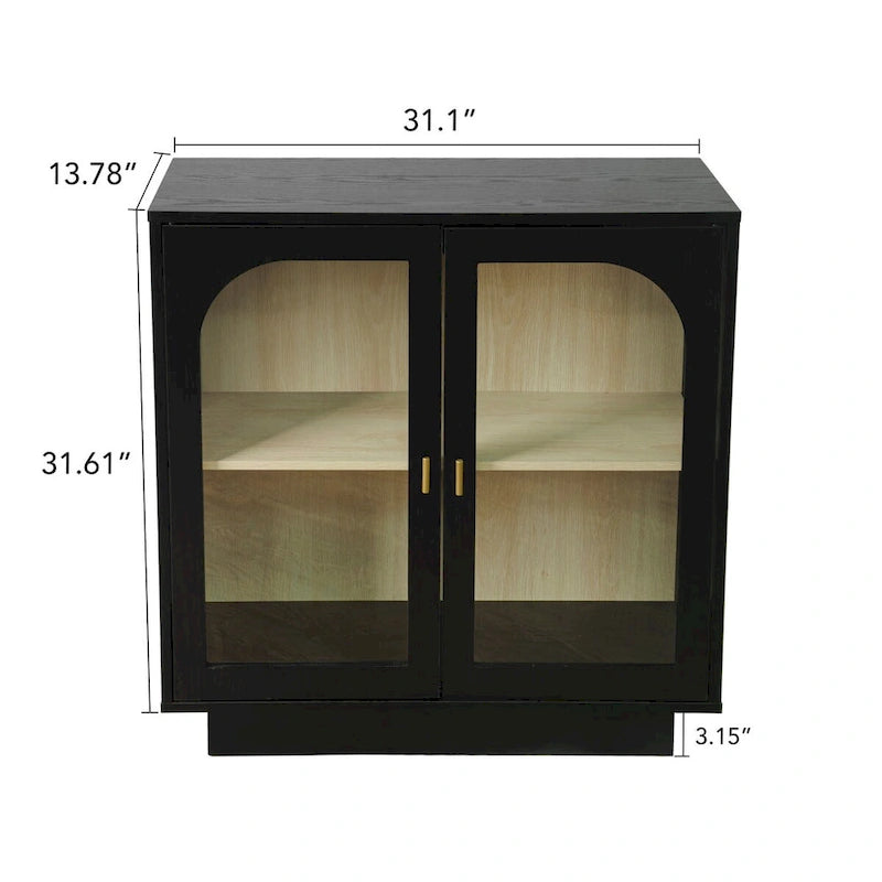 2 armoires de rangement avec porte vitrée pour salon, salle à manger, bureau