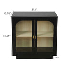 2 armoires de rangement avec porte vitrée pour salon, salle à manger, bureau