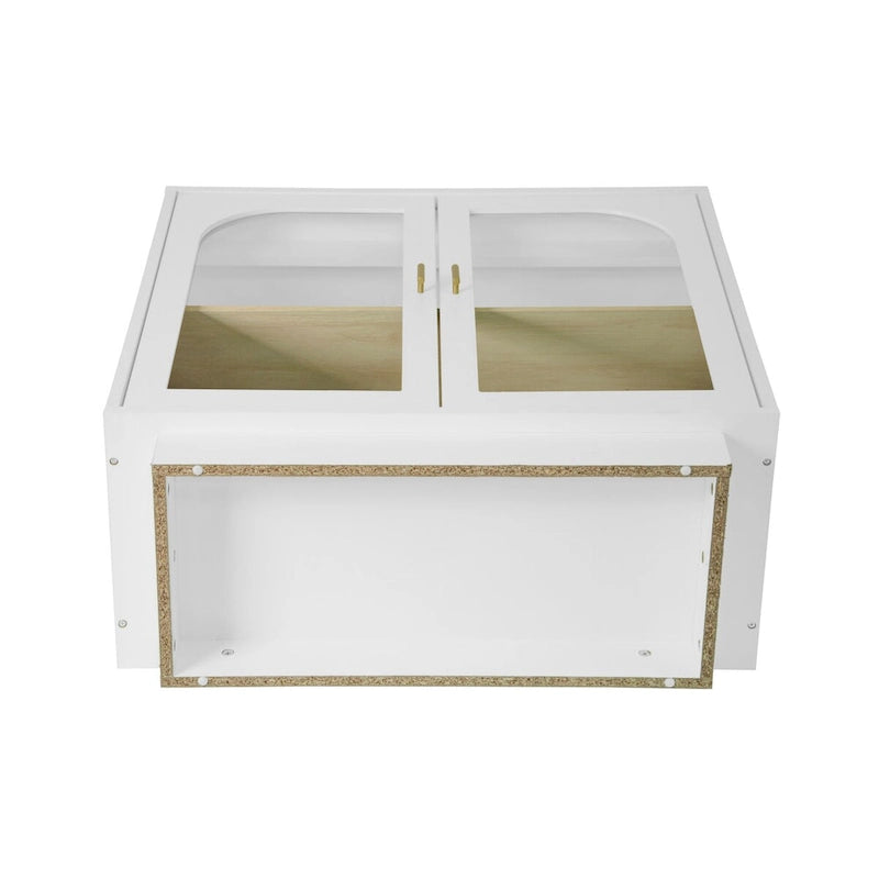 2 armoires de rangement avec porte vitrée pour salon, salle à manger, bureau
