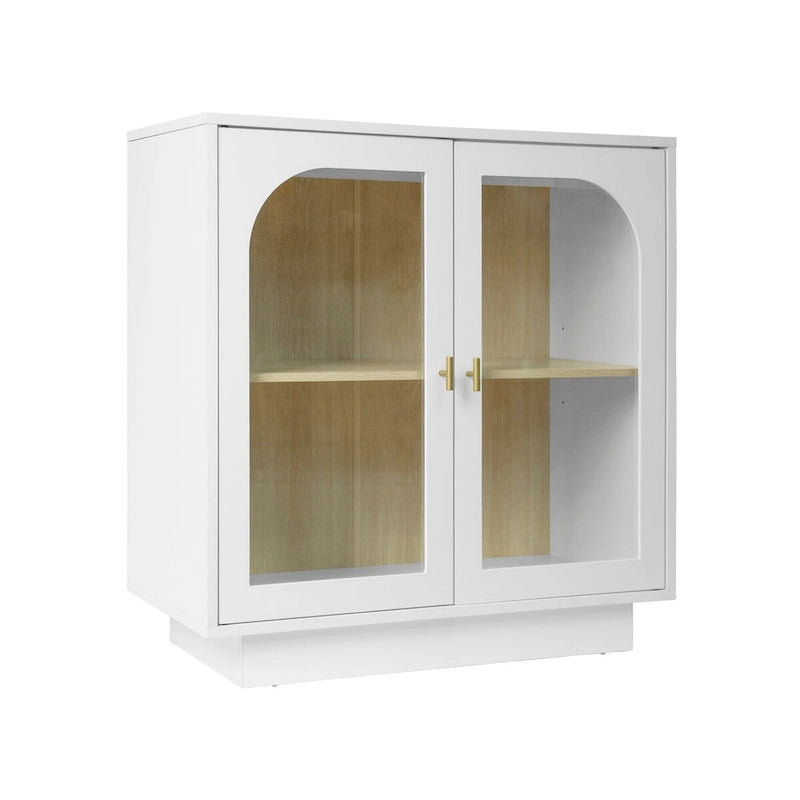 2 armoires de rangement avec porte vitrée pour salon, salle à manger, bureau