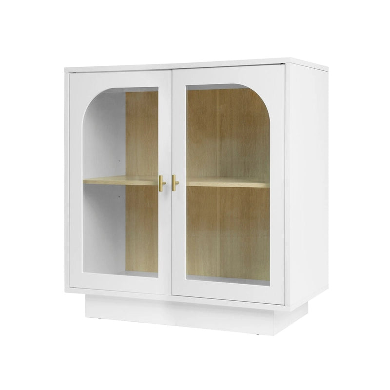 2 armoires de rangement avec porte vitrée pour salon, salle à manger, bureau