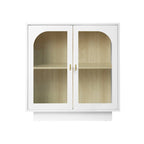 2 armoires de rangement avec porte vitrée pour salon, salle à manger, bureau