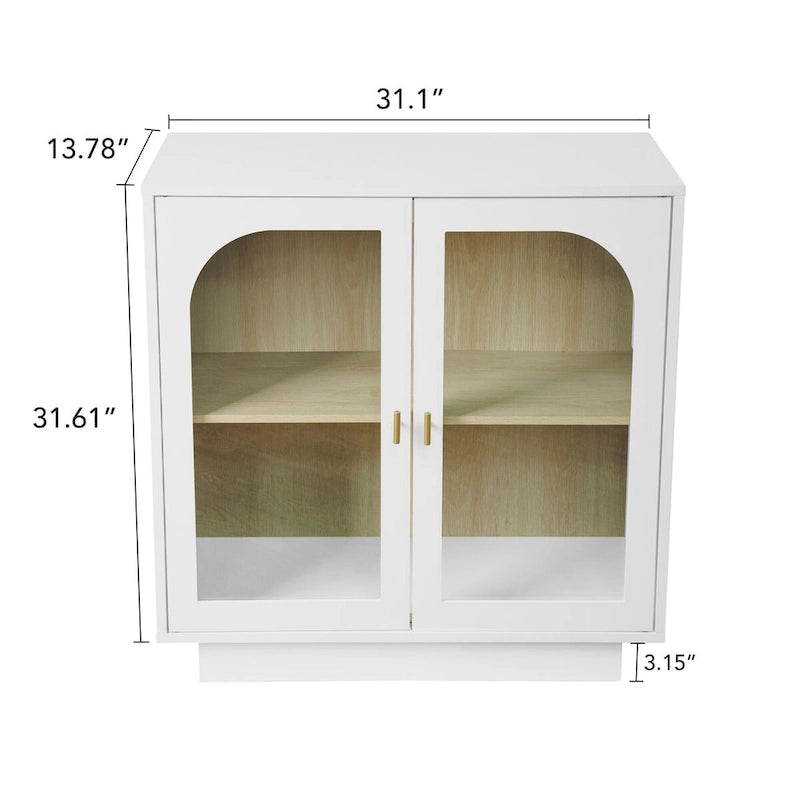 2 armoires de rangement avec porte vitrée pour salon, salle à manger, bureau