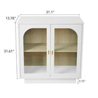 2 armoires de rangement avec porte vitrée pour salon, salle à manger, bureau
