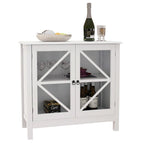 Meuble de cuisine avec portes doubles vitrées