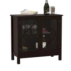 Meuble de cuisine avec portes doubles vitrées