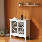 Meuble de cuisine avec portes doubles vitrées