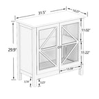 Meuble de cuisine avec portes doubles vitrées