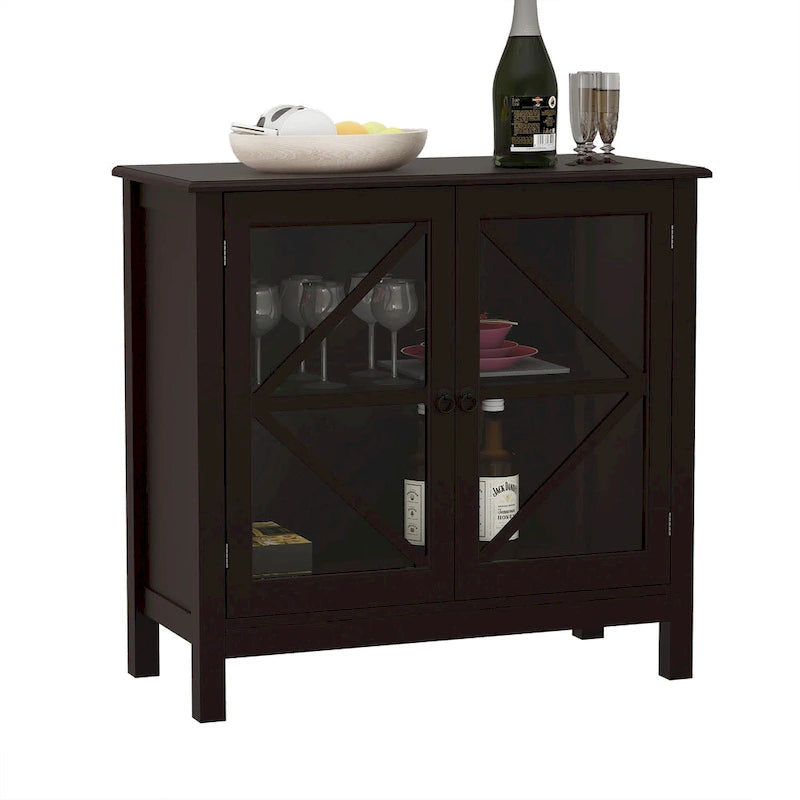 Meuble de cuisine avec portes doubles vitrées