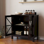 Meuble de cuisine avec portes doubles vitrées