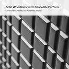 Meuble d'appoint Arnold moderne de 76 cm de haut, à 2 portes et pieds en métal, par HULALA HOME