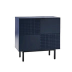 Meuble d'appoint Arnold moderne de 76 cm de haut, à 2 portes et pieds en métal, par HULALA HOME