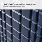 Meuble d'appoint Arnold moderne de 76 cm de haut, à 2 portes et pieds en métal, par HULALA HOME