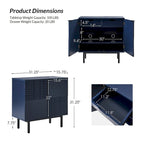 Meuble d'appoint Arnold moderne de 76 cm de haut, à 2 portes et pieds en métal, par HULALA HOME