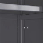Étagères de cuisine à portes ouvertes, du sol au plafond, à plusieurs niveaux, micro-ondes, armoire de rangement, bols, armoires latérales