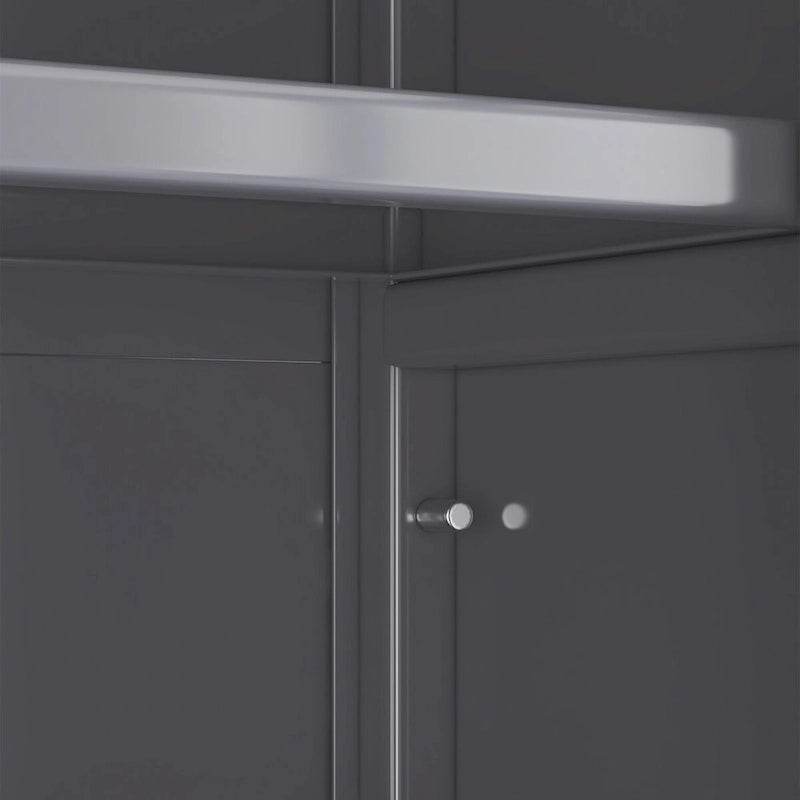 Étagères de cuisine à portes ouvertes, du sol au plafond, à plusieurs niveaux, micro-ondes, armoire de rangement, bols, armoires latérales