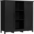 Storage Cabinet with 2 Doors and 4 Storage Shelves - 11.8D x 35.4W x 31.7H