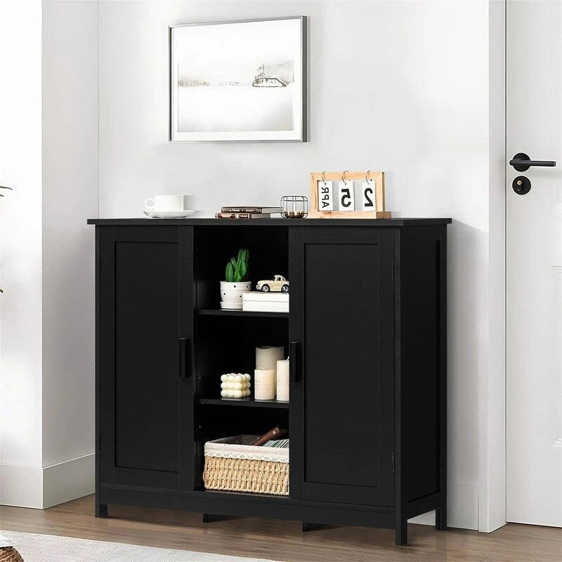 Armoire de rangement à 2 portes et 4 étagères - 11,8 cm (P) x 35,4 cm (L) x 31,7 cm (H)