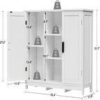 Armoire de rangement à 2 portes et 4 étagères - 11,8 cm (P) x 35,4 cm (L) x 31,7 cm (H)