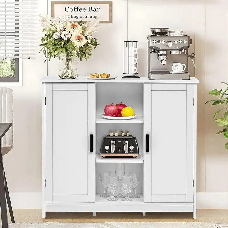 Armoire de rangement à 2 portes et 4 étagères - 11,8 cm (P) x 35,4 cm (L) x 31,7 cm (H)