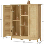 Armoire de rangement à 2 portes et 4 étagères - 11,8 cm (P) x 35,4 cm (L) x 31,7 cm (H)