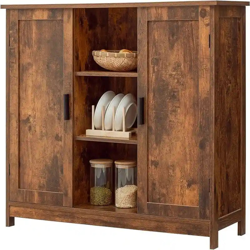 Armoire de rangement à 2 portes et 4 étagères - 11,8 cm (P) x 35,4 cm (L) x 31,7 cm (H)
