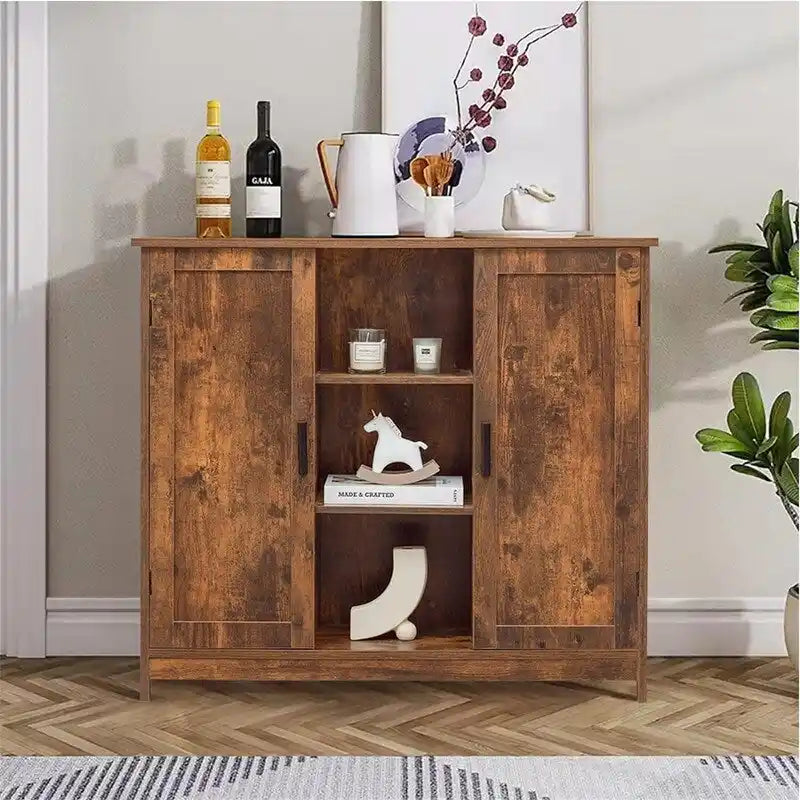 Armoire de rangement à 2 portes et 4 étagères - 11,8 cm (P) x 35,4 cm (L) x 31,7 cm (H)